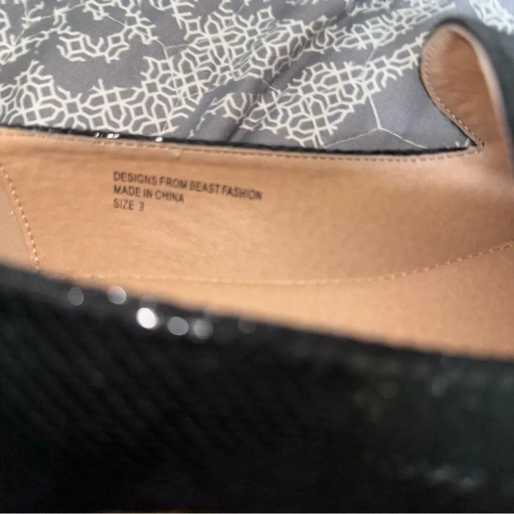 BEAST FASHION NIB for Buckle Black Faux Croc On Trend Loafers Slip-Ons Sz 9